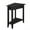 Black, variant on Pemberly Row Modern Wood Wedge End Table with Bottom Shelf in White