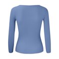 thumbnail image 5 of PMUYBHF Combinaison Chandail pour Femmes Couleur Unie Col en U Tricot Col Roulé Hauts S, 5 of 5