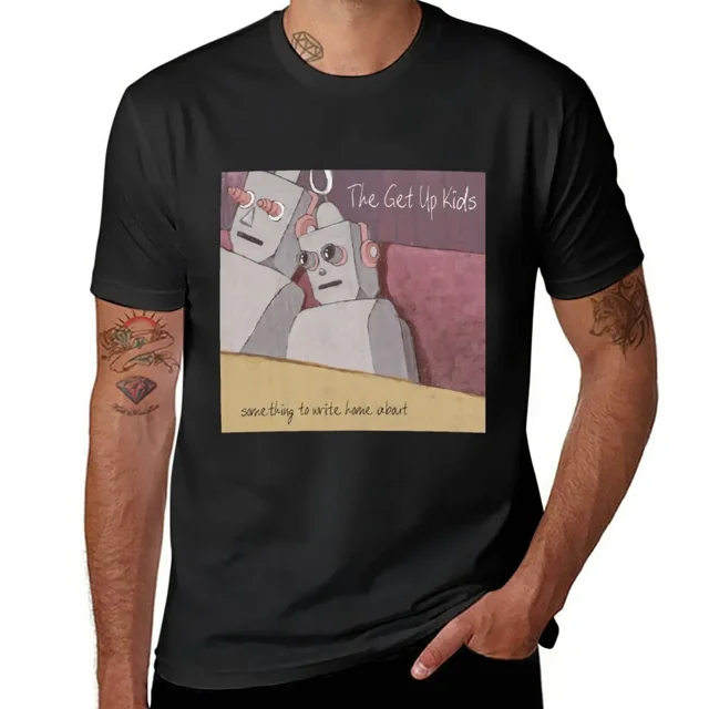 Camiseta con portada del álbum para hombres camiseta de moda coreana para fanáticos de los deportes algo de escribir a casa