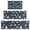 Navy Princess Castle, variant on Pastel Fairy Rainbow Pattern Kitchen Rugs Sets Of 3,Kitchen Runner Rugs Non Skid Washable,Decorative Kitchen Floor Mats for Kitchen,Sink,Laundry,17"x30"+ 17"x47" + 17"x59"