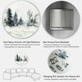 thumbnail image 5 of Designart 'Christmas Minimalistic Snow and Forest Landscape' Lake House Circle Metal Wall Art 23x23 - Disc of 23, 5 of 5