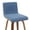 Vintage Blue, variant on Vienna Modern Counter Height Swivel Bar Stool with Snow White Faux Leather Seat and Walnut Finished Wood Frame