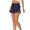 Navy, variant on LEBONYARD Women's Shorts with Pockets for Convenience,Women's Fashionable Printed Imitation and Linen Cropped Pants Pink M