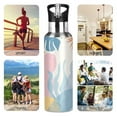 thumbnail image 5 of Insulated Stainless Steel Sports Water Bottle With Straw and Handle,Minimalist Nordic Style Ideal for Outdoor Use 600 ml Kitten Swimming, 5 of 7