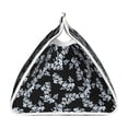 thumbnail image 3 of Lsque Flower Printed Long Tissue Box Cover Holder, Facial Paper Organizer Dispenser,Triangle with Bottom Belt, PVC Leather Decorative Organizer, 3 of 9