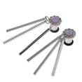 thumbnail image 1 of 5xstainless Steel Dangle Pendant Ear Plugs Tunnels Gauges Body Jewelry 6mm------Product code 72611, 1 of 5