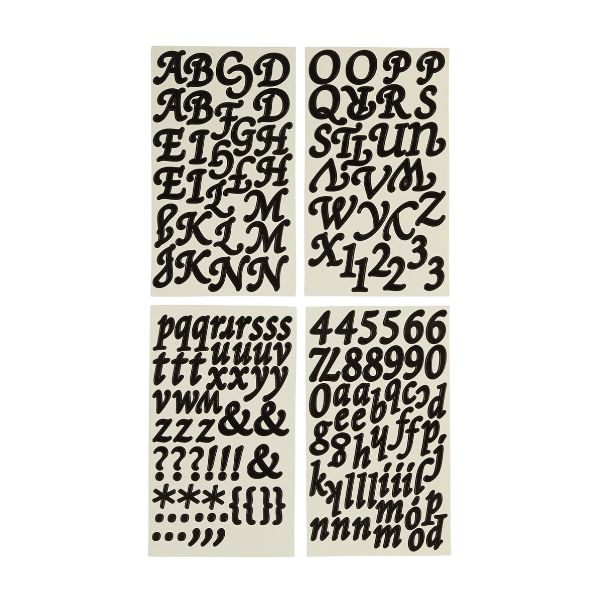 MICHAELS Bulk 12 Pack Large Elegant Black Alphabet Stickers by
