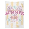 thumbnail image 3 of Ambesonne Pink Tablecloth Rectangular Table Cover, Flowers Surf and Summer, 60"x90", Pale Yellow White, 3 of 4