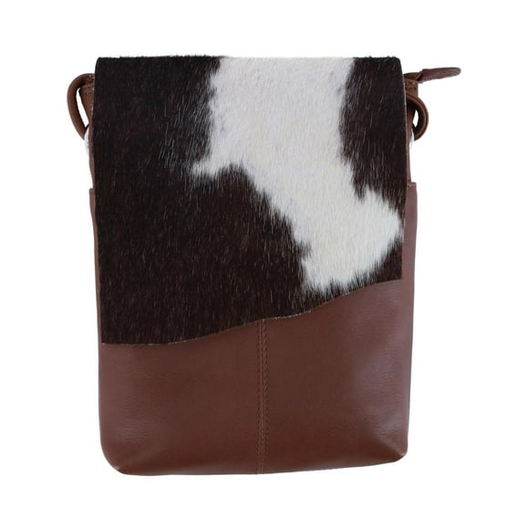 ILI Sac Bandoulière Western en Cuir à Imprimé Vache (Femmes)