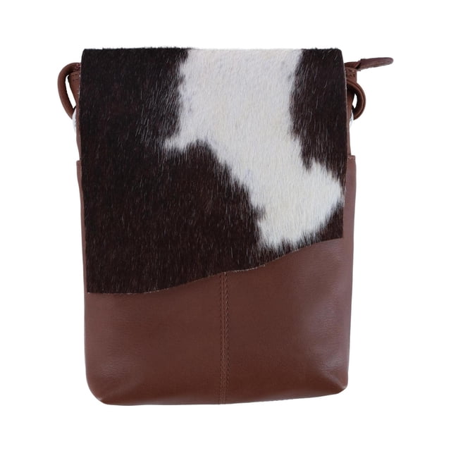 ILI Sac Bandoulière Western en Cuir à Imprimé Vache (Femmes)