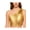 Gold, variant on inlzdz Women's Shiny Metallic Crop Tops One Shoulder Holographic Tops for Rave Party Festival Clubwear Gold S