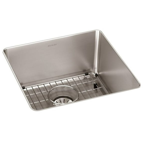 Elkay Eluhh1616tpdbg Lustertone Iconix 16 Gauge Stainless Steel 18-1/2" X 18-1/2" X 9"