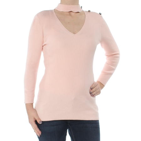 Long Sleeve Choker Neck Ribbed Sweater
