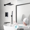 thumbnail image 4 of Juego de grifos de ducha RTTWYYUU negro mate con caño para bañera de 25 cm, 4 of 7