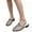 Black #14, variant on Vamuko Women's Glitter Flat Sandals, Sparkly One Strap Beach Jelly Shoes 2026 Summer Open Toe Slip On Sandals for Summer Daily Wear 8