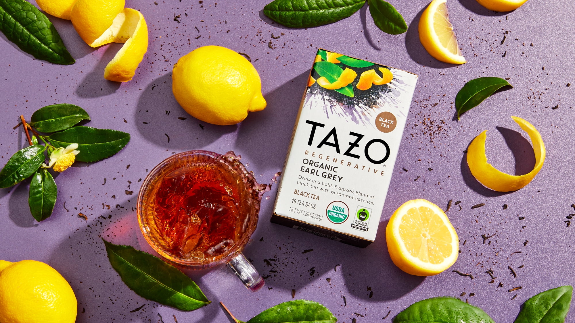 Tazo Regenerative Organic Flavored Tea Trio Variety Bundle, (1) Each: Regenerative Organic Chai Black Tea / Regenerative Organic Zen Green Tea / Regenerative Organic Earl Grey