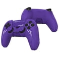 thumbnail image 3 of PlayVital Mecha Edition Silicone Cover Compatible with ps5 Controller with 2 Joystick Caps and 6 Stickers, Shockproof Non-Slip Grip Protector Accessories, Fits for ps5 Charging Station - Purple, 3 of 9