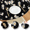 thumbnail image 4 of Daisy Flower Pattern Round Fitted Tablecloth with Elastic Edge,Dining Table Cover Waterproof,Outdoor Round Tablecloth for Camping,Dining,Indoor and Outdoor, 4 of 7