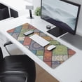thumbnail image 2 of Long Mouse Pads for Desk,Multicolor Ethnic Geometric Patchwork Desk Mats on Top Of Desks, Desk Mouse Pad Extra Large with 3mm Non-Slip Base and Stitched Edge for Gaming,Work,Home 31.5"x11.8", 2 of 5