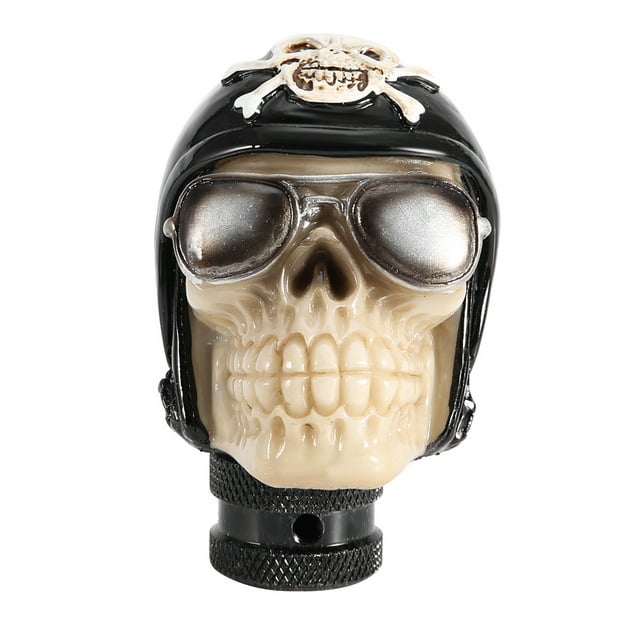 Perilla de cambio de marchas Jadeshay con cabeza de calavera manual para coche A