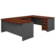 thumbnail image 1 of Scranton & Co Bureau en Forme de U 72 Pouces avec Piédestal, 1 of 8