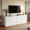 thumbnail image 4 of May in Color 6 Drawer Dresser with Charging Station for Bedroom, White, 4 of 10