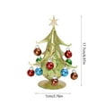 thumbnail image 3 of Mini Christmas Tree 6.96x2.75inch Multicolore Vintage Glass Christmas Tree with Removable Ball Ornaments Creatives Desktop Ornaments Christmas Ornaments for Xmas Holiday Party Home Decor Gifts, 3 of 7
