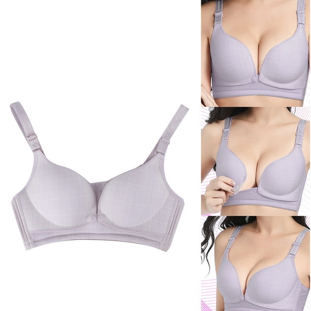 1pc Maternity Plus Size Nursing Bra With Adjustable Straps And Anti-Sagging  Function
