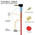 thumbnail image 2 of Universal Metallic Angled Auxiliary 3.5mm Audio Stereo Cable, 2 of 4