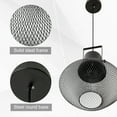 thumbnail image 5 of HOMCOM Industrial Pendant Light Fixtures, Black Metal Frame Hanging Ceiling Light for Living Room, Bedroom, Kitchen, Dining Room with Adjustable Hanging Chain, Black, 5 of 9