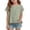 Light Green, variant on YOUYEDIAN Cotton Linen Tops for Girls Oversized Summer Boho Short Sleeve T Shirts Teen Kids Plain Loose Lightweight Beach Blouse (Navy, 3-4 Years)