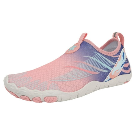 

MIASHUI Womens Sneakers Couples Beach Water Shoes Men s and Women s Water Shoes Breathable Sneakers for Women Pink 6.5