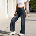 thumbnail image 5 of Qiyinn Women Barrel Jeans for Trendy High Waisted Wide Leg Baggy Cropped Relax Fit Stretch Denim Trouser Ankle Pants, 5 of 6