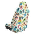 Naloa Playing Video Games Car Seat Covers Universal Front Seat Coves