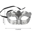 thumbnail image 2 of Unique Bargains 1 Pc Butterfly Party Mask Silver Tone Plastic, 2 of 5