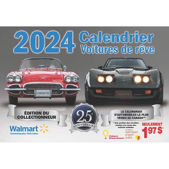 Calendrier de voitures classiques 2024