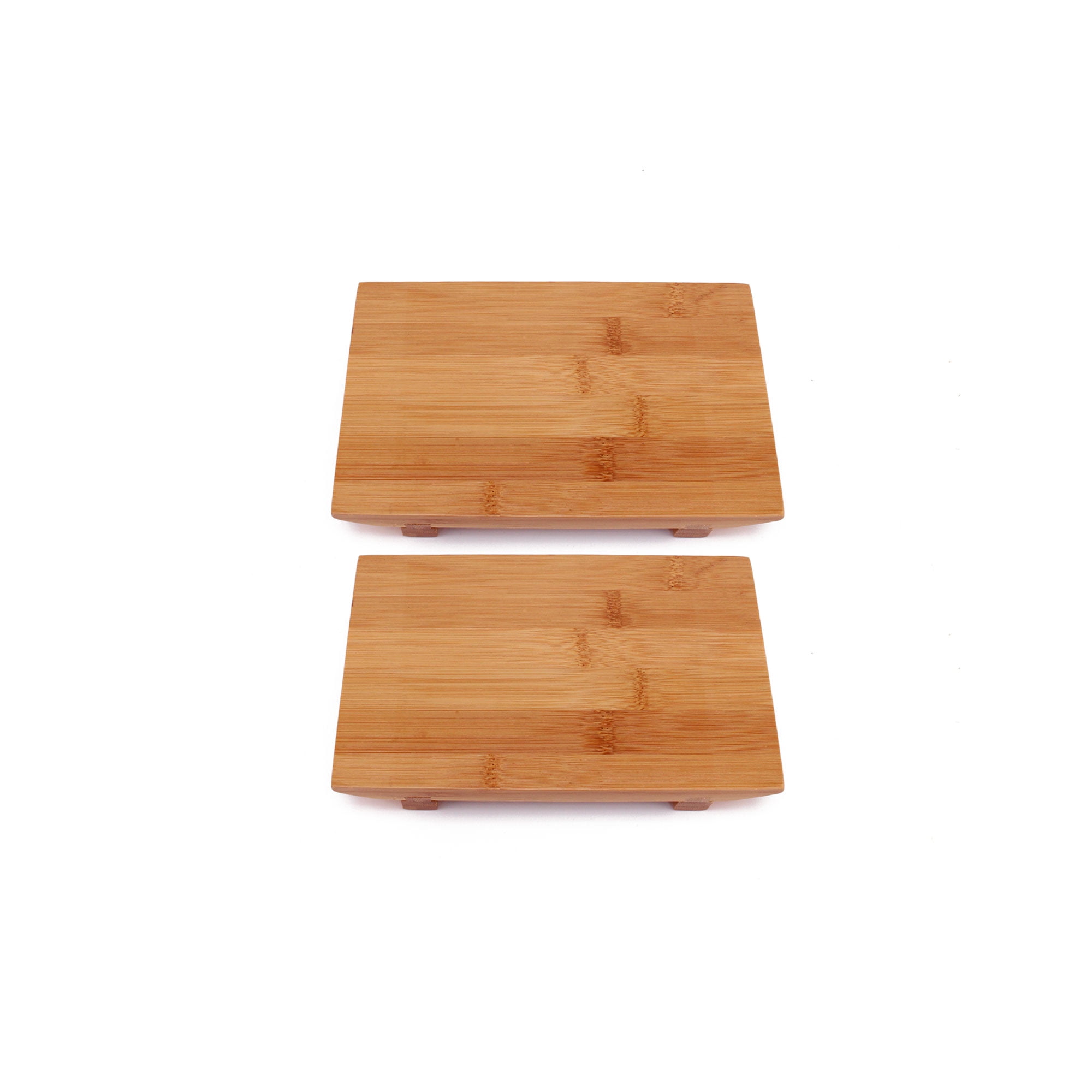 BambooMN Bamboo Sushi Board Serving Tray, Rectangle, 8.3" x 5.1" x 1.2