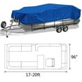 thumbnail image 4 of 17-24Ft 210D Anti-UV Waterproof Pontoon Fabric Boat Cover Trailerable Fish Ski Blue And Black, 4 of 7