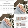 thumbnail image 2 of Cute Bold Press On Nails Light Leopard Brown Black Cheetah French Manicure XS, 2 of 5