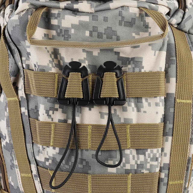 5 uds Molle mochila mosquetón EDC cuerda elástica correas hebilla de fijación negro Ndcxsfigh Para Estrenar