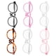 thumbnail image 4 of ColoMX 6 piezas de accesorios para muñecas, gafas en miniatura con montura redonda y lentes transparentes para muñecas bebé, cosplay, disfraces, peluches, accesorios para fotos., 4 of 8
