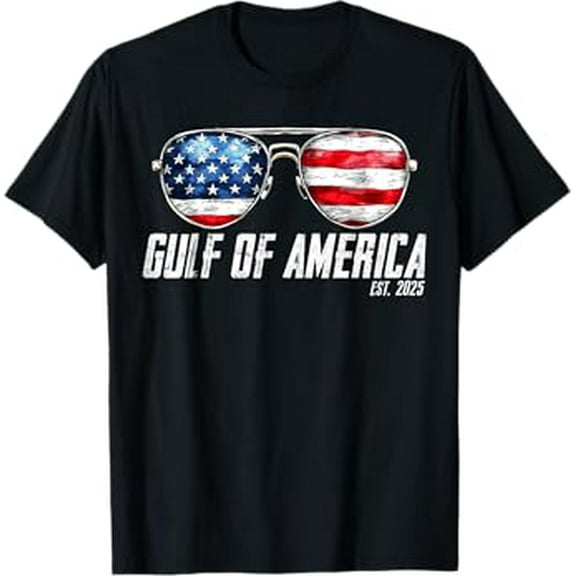 Gulf Of Us America Est 2025 Retro Vintage Birthday Gifts Sunglasses Hot Trending Vintage T-Shirt Unisex S To 5Xl
