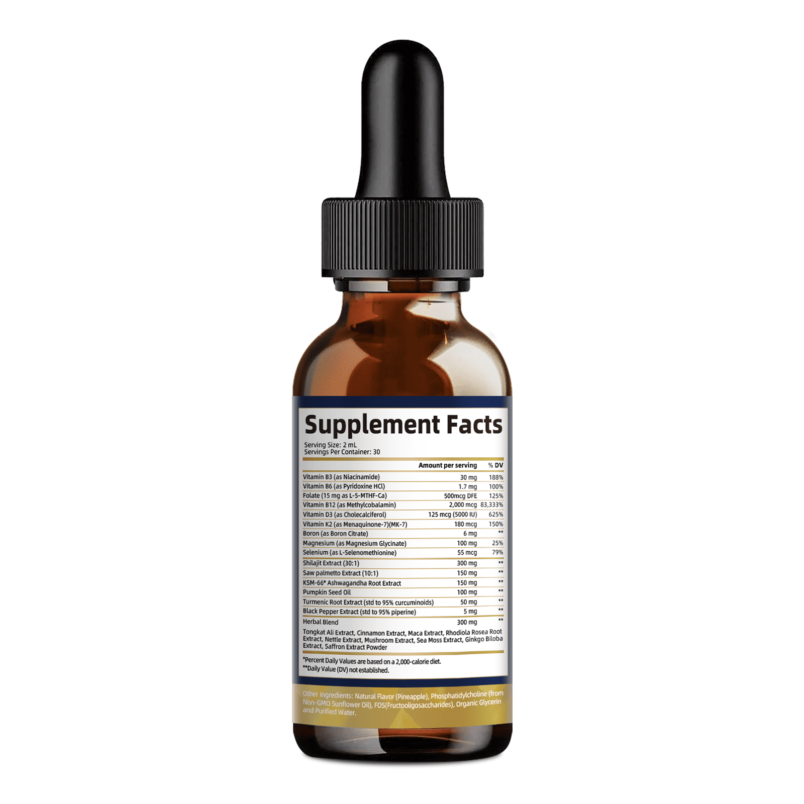 Totaria Shilajit Liquid Drops for Men, 30:1 Concentrated Blend, Supports Prostate Health, Energy & Immune Function, Pineapple Flavor, 4 Fl Oz, 2 Bottles