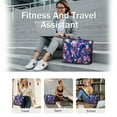 thumbnail image 5 of Tote Bag for Women - Pioneer Flower Shoulder Bag - Large Utility Work Duffle Bag with Zipper Handbag for Travel, Work, Sprots, 5 of 5