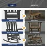 SERWALL Outdoor Rocking Chair Set of 2, HDPE Patio Rocking Chair, Heavy ...
