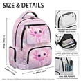 thumbnail image 5 of Chririnla Pink Axolotl Galaxy Print Toddler Bookbag with Side Pockets Waterproof School Backpack, Water Repellent 17 Inch Backpack for School Girls for Daily Use Elementary School Back to School, 5 of 9