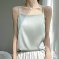 thumbnail image 3 of Lumtrix Silk Satin Tank Top for Women 2026 Summer Spring V Neck Sleeveless Work Blouses Business Casual Loose Shirt Light Green 2XL, 3 of 4