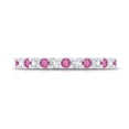 thumbnail image 5 of Rosec Jewels Pink Tourmaline Diamond Half Eternity Ring for Women - AAA Quality - Stackable Ring - Gift for Special Occasions, 925 Sterling Silver, US 4.00, 5 of 9