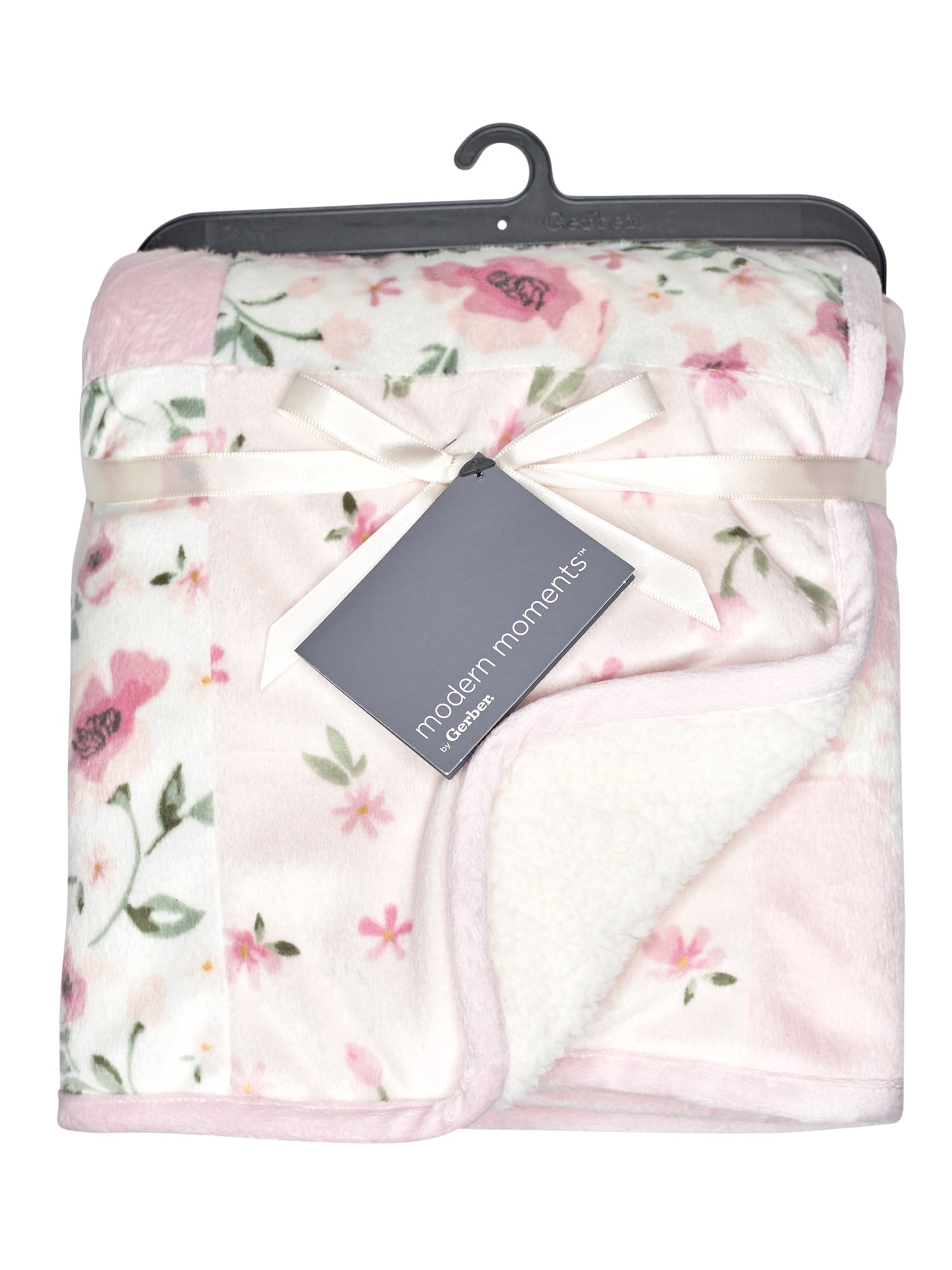 Modern Moments By Gerber Baby & Toddler Girl Super Soft Patchwork Blanket, Light Pink