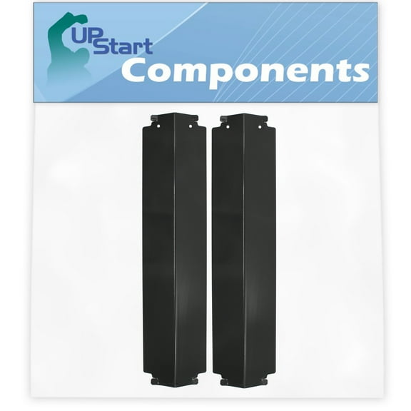 2-Pack BBQ Grill Heat Shield Plate Tent Replacement Parts for Charbroil 463272108 - Compatible Barbeque Porcelain Steel Flame Tamer, Guard, Deflector, Flavorizer Bar, Vaporizer Bar, Burner Cover 16"